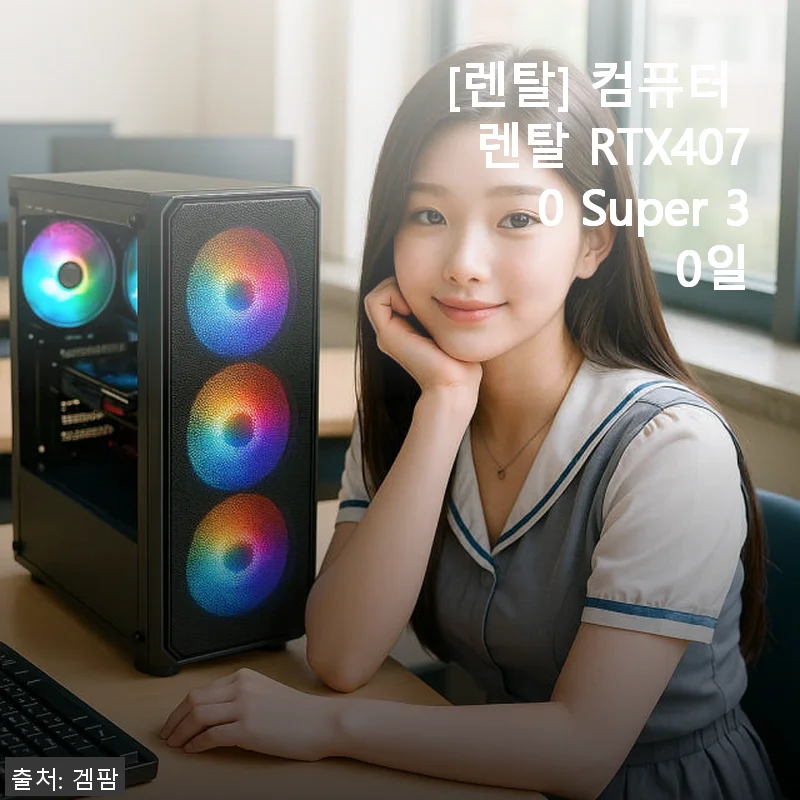 컴퓨터 렌탈 RTX4070 Super 30일 사용 후기와 실제 경험