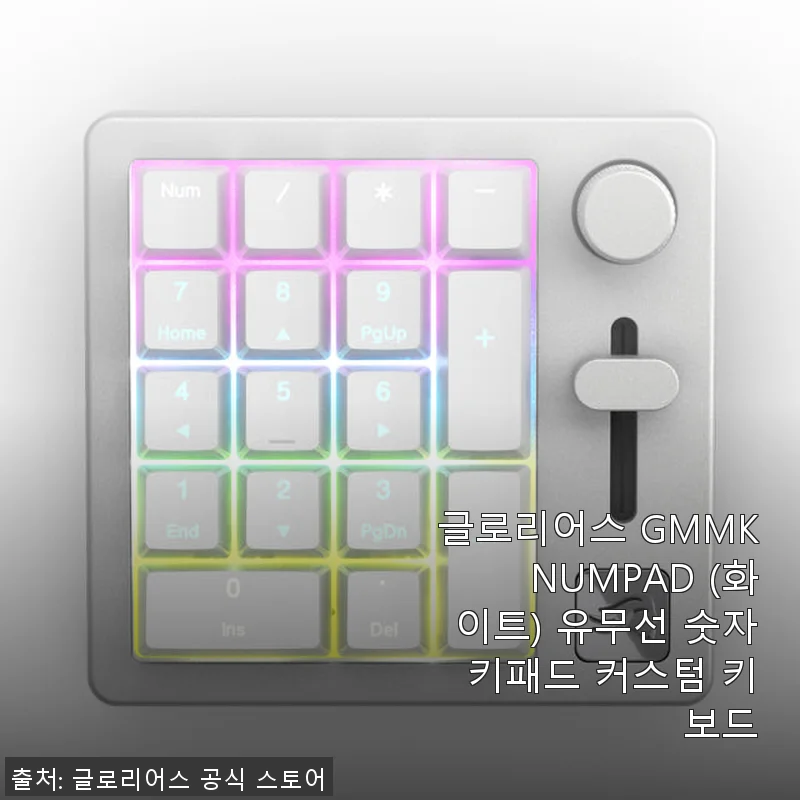 글로리어스 GMMK NUMPAD (화이트) 사용후기, 커스텀 넘버패드의 매력