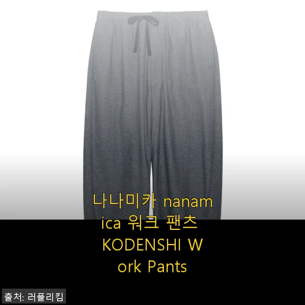 나나미카 nanamica 워크 팬츠 KODENSHI 사용 후기 – 세련된 디자인과 뛰어난 기능성의 만남
