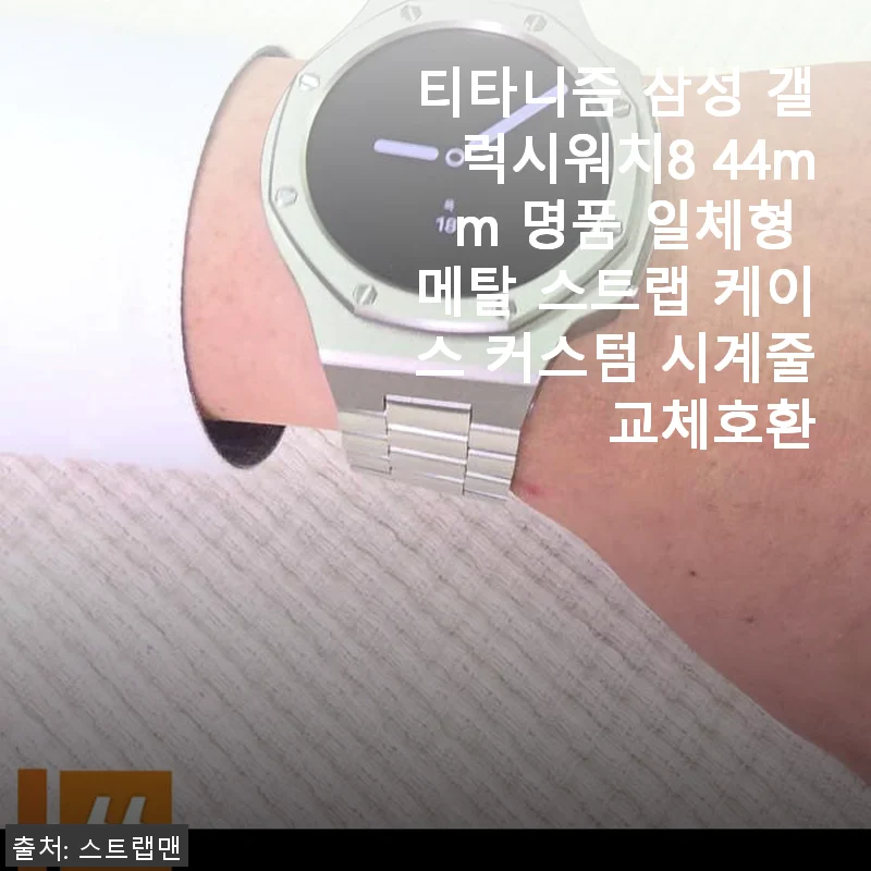 티타니즘 삼성 갤럭시워치8 44mm 명품 일체형 메탈 스트랩 사용후기
