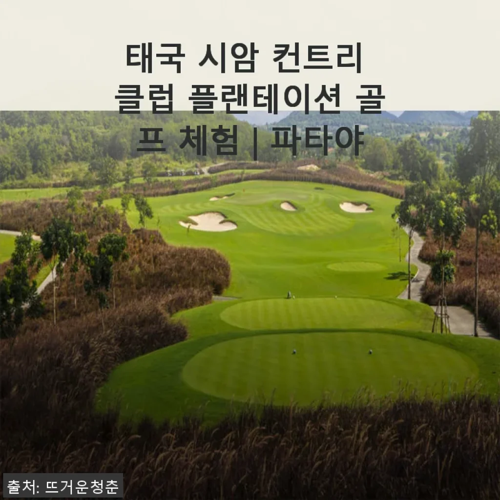 태국 시암 컨트리 클럽 플랜테이션 골프 체험 사용후기