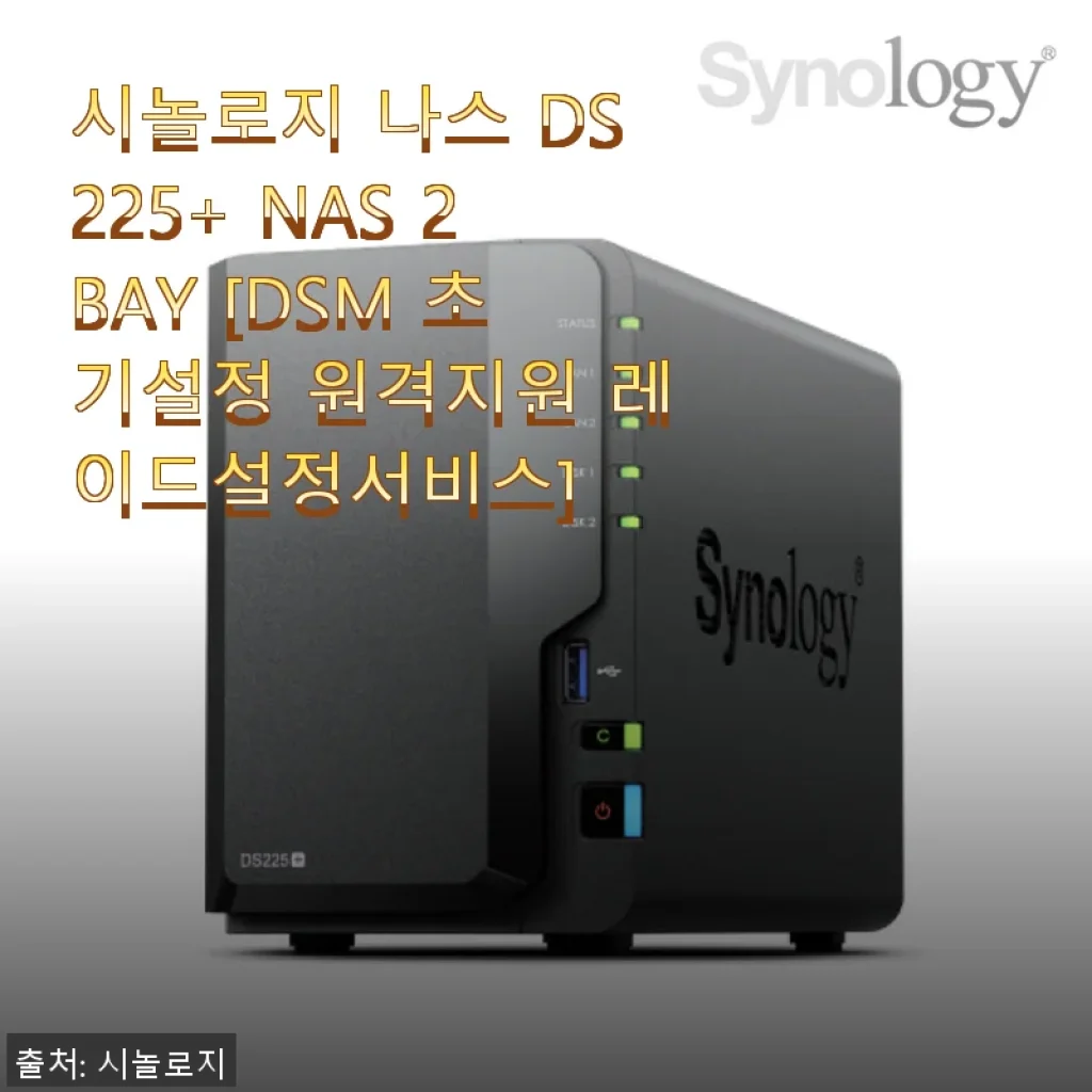 시놀로지 나스 DS225+ 사용후기: 소규모 사무실에 딱 맞는 NAS 솔루션