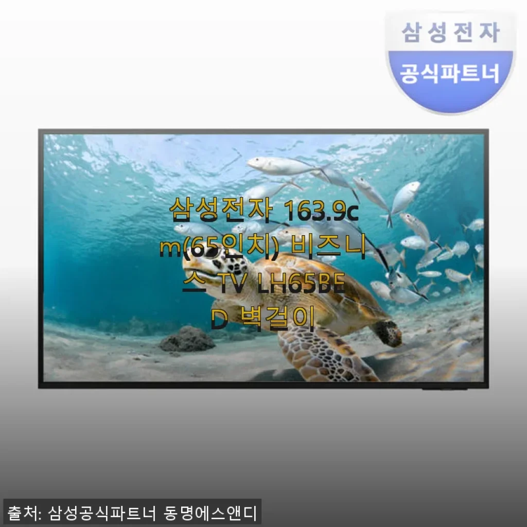 삼성전자 65인치 비즈니스 TV LH65BED 벽걸이 사용 후기