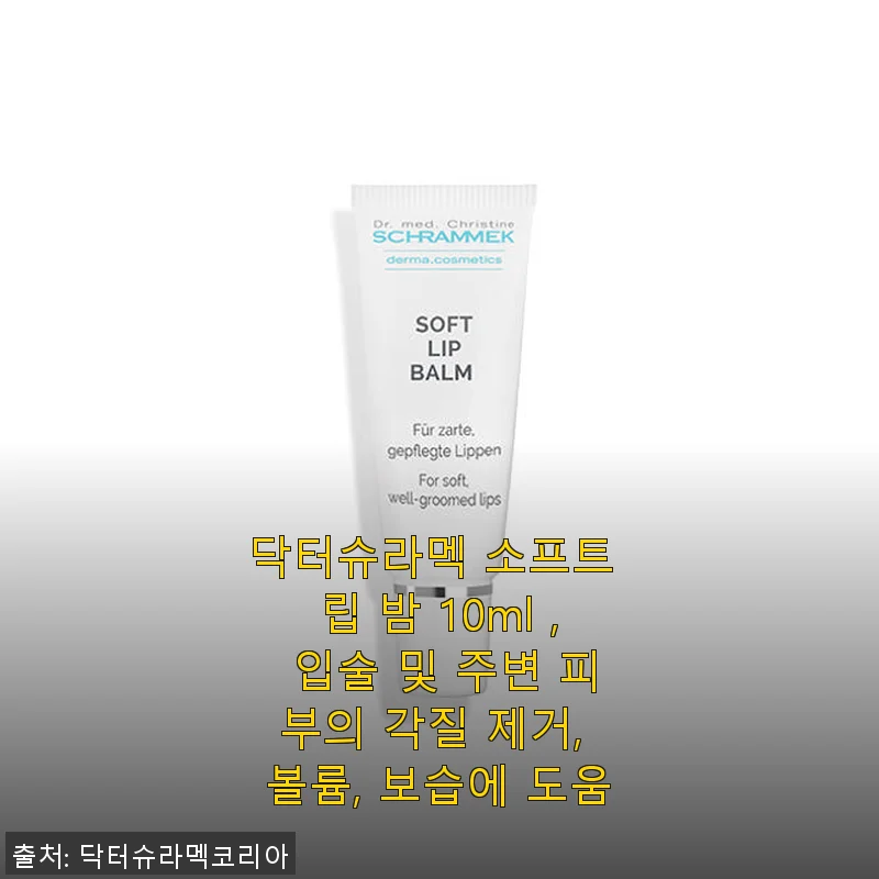 닥터슈라멕 소프트 립 밤 사용후기: 부드럽고 촉촉한 입술 관리의 시작