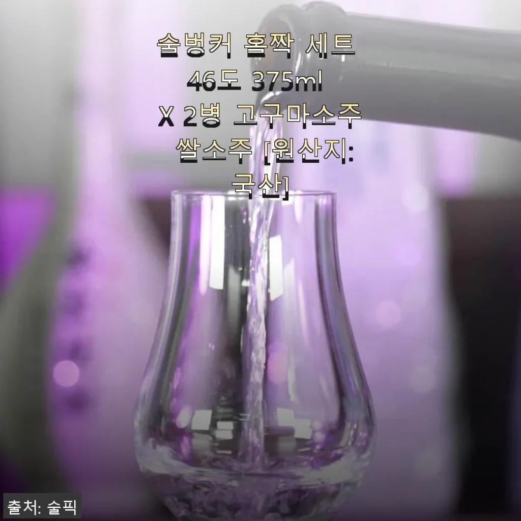 술벙커 홀짝 세트 46도 375ml X 2병 고구마소주 쌀소주 사용후기