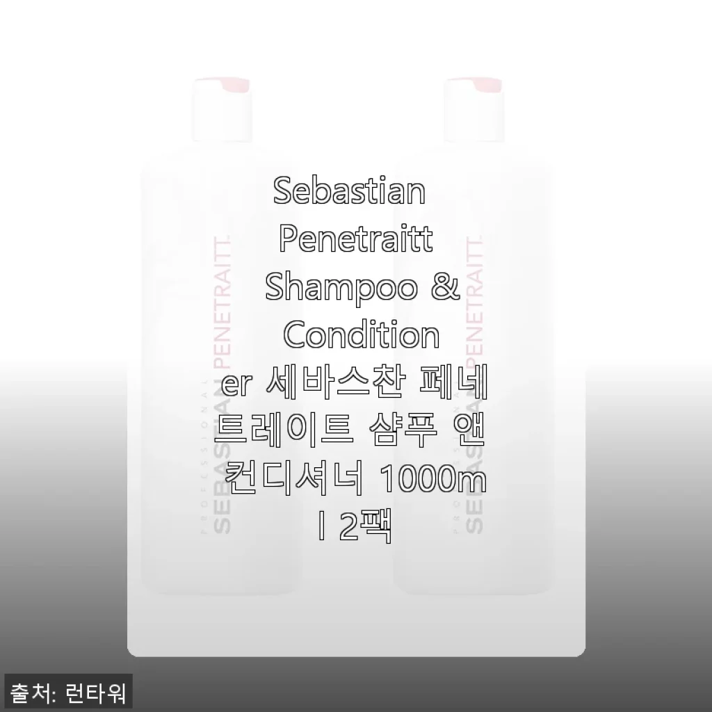 Sebastian Penetraitt Shampoo & Conditioner 1000ml 2팩 사용 후기