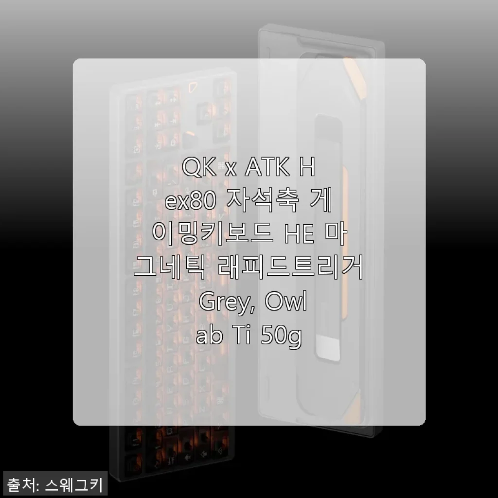 QK x ATK Hex80 자석축 게이밍키보드 HE 마그네틱 래피드트리거 Grey 사용후기