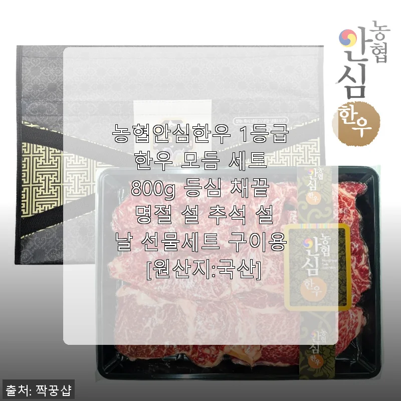 농협안심한우 1등급 한우 모듬 세트 800g 사용 후기와 선물용 추천
