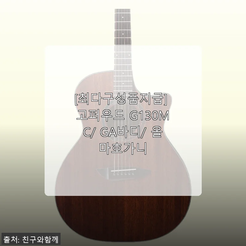 고퍼우드 G130MC GA바디 올마호가니 기타 사용후기