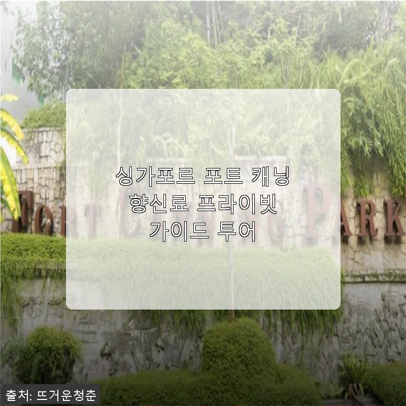 싱가포르 포트 캐닝 향신료 프라이빗 가이드 투어 사용 후기