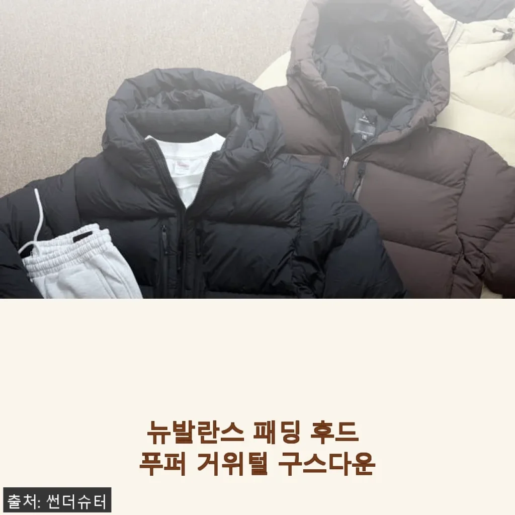 뉴발란스 패딩 후드 푸퍼 거위털 구스다운 사용후기: 따뜻함과 스타일을 동시에