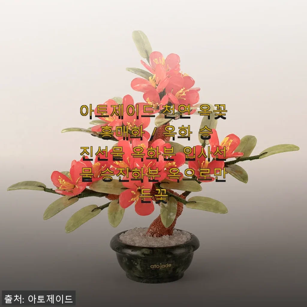 아토제이드 천연 옥꽃 홍매화 사용후기 – 고급스러운 옥화분으로 특별한 선물