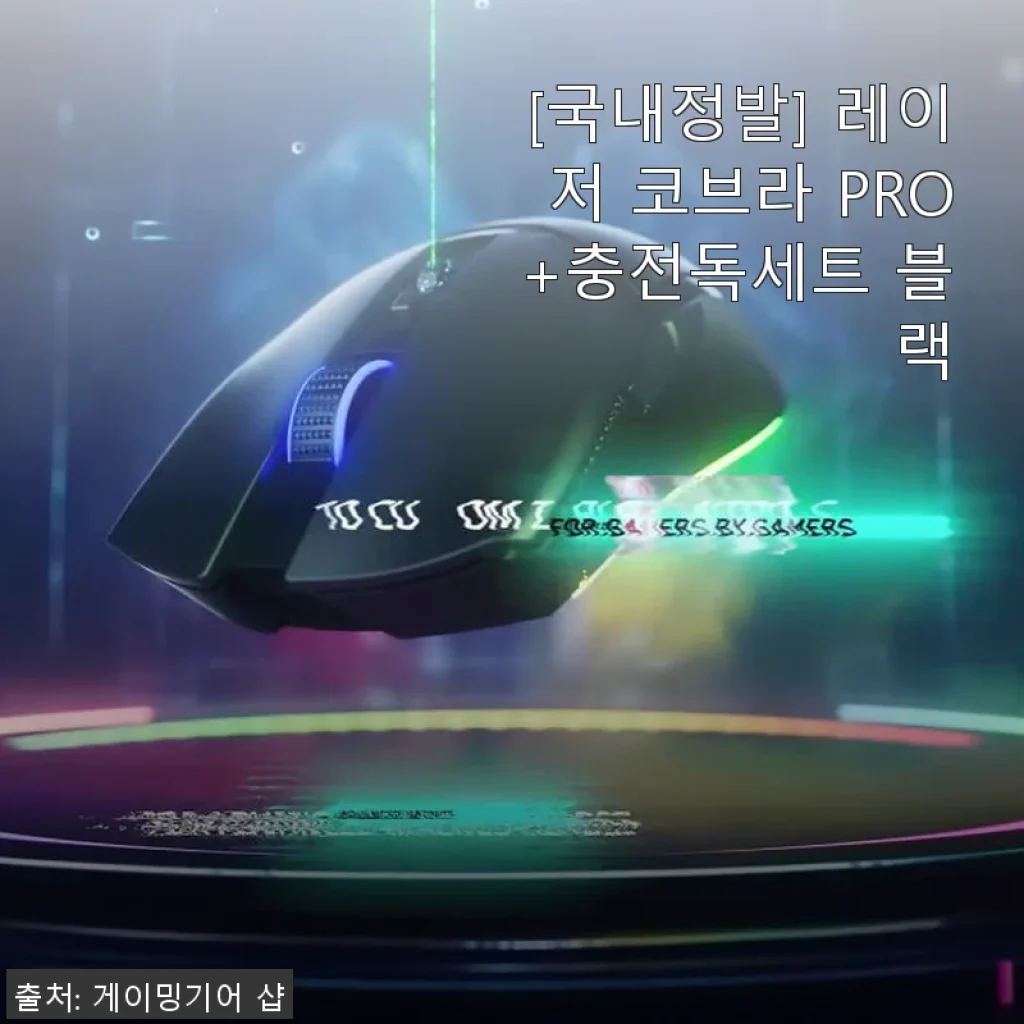 레이저 코브라 PRO +충전독세트 블랙 사용후기
