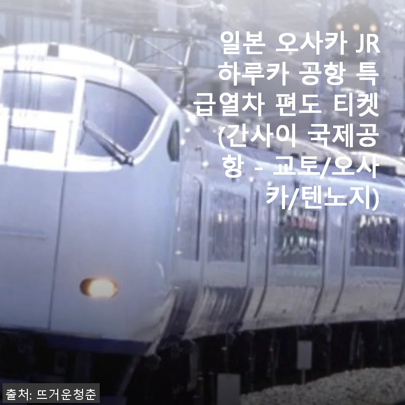 일본 오사카 JR 하루카 공항 특급열차 티켓 사용후기와 실속 구매법