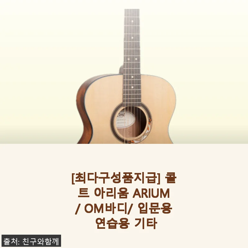 콜트 아리움 ARIUM 입문용 기타, 직접 사용해 본 솔직 후기