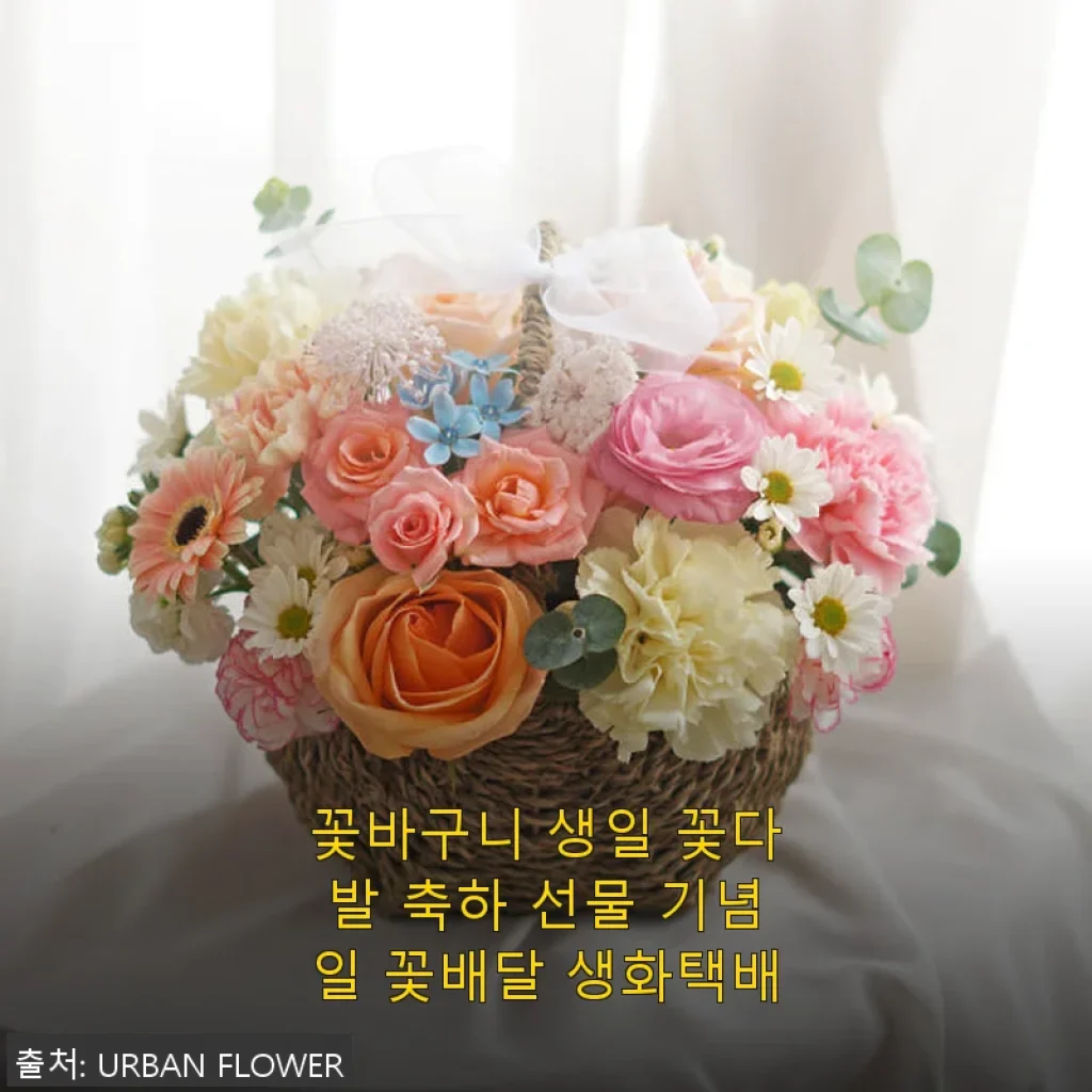 꽃바구니 생일 꽃다발 축하 선물 기념일 꽃배달 생화택배 사용후기