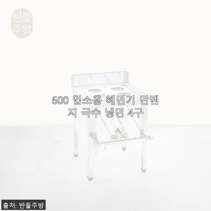 600 업소용 해면기 면렌지 국수 냉면 4구 사용후기 및 제품 소개