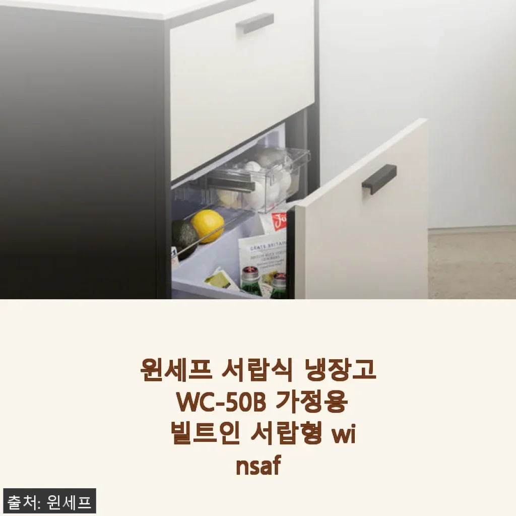 윈세프 서랍식 냉장고 WC-50B 사용후기: 공간과 편리함을 동시에