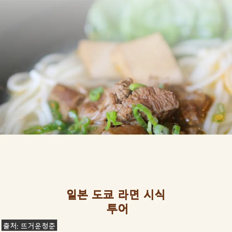 일본 도쿄 라면 시식 투어 후기, 직접 경험한 생생한 맛 여행