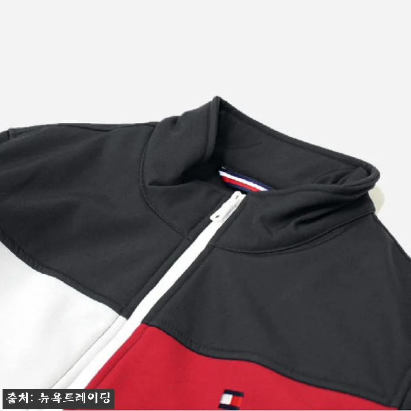 타미힐피거 남성 컬러블록 집업 자켓 관련 이미지 1