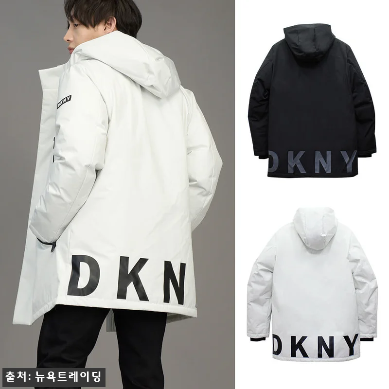 DKNY 남성 후드 로고 패딩 점퍼 관련 이미지 1