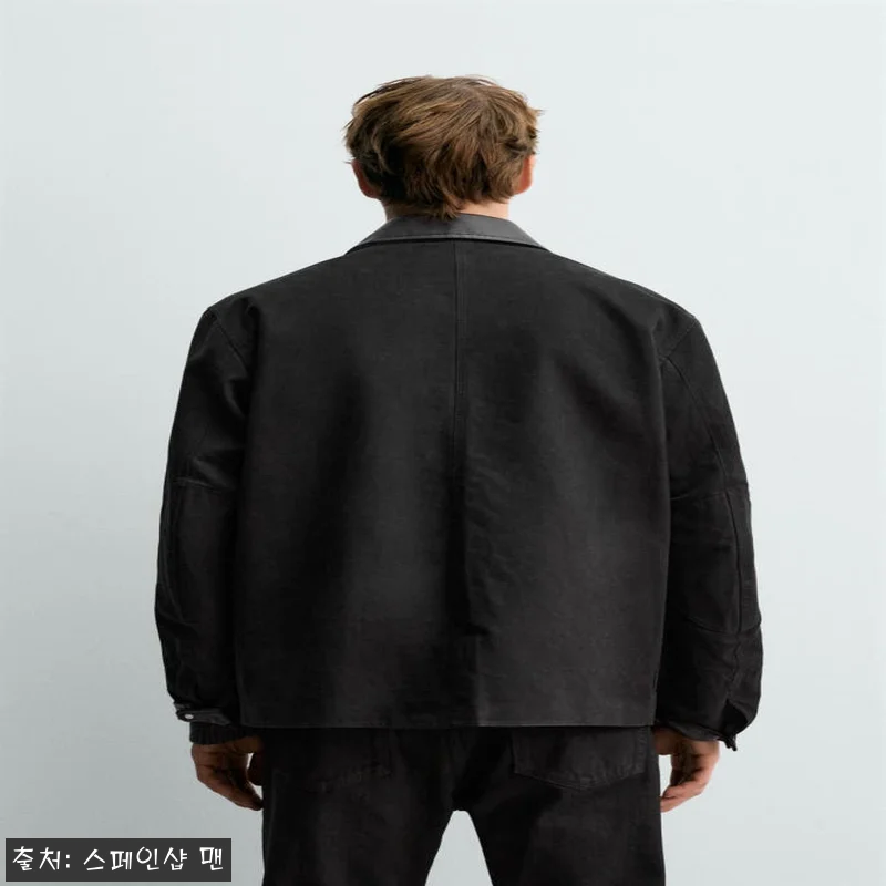 자라 레더 콤비 재킷 X 아론 레빈 관련 이미지 4