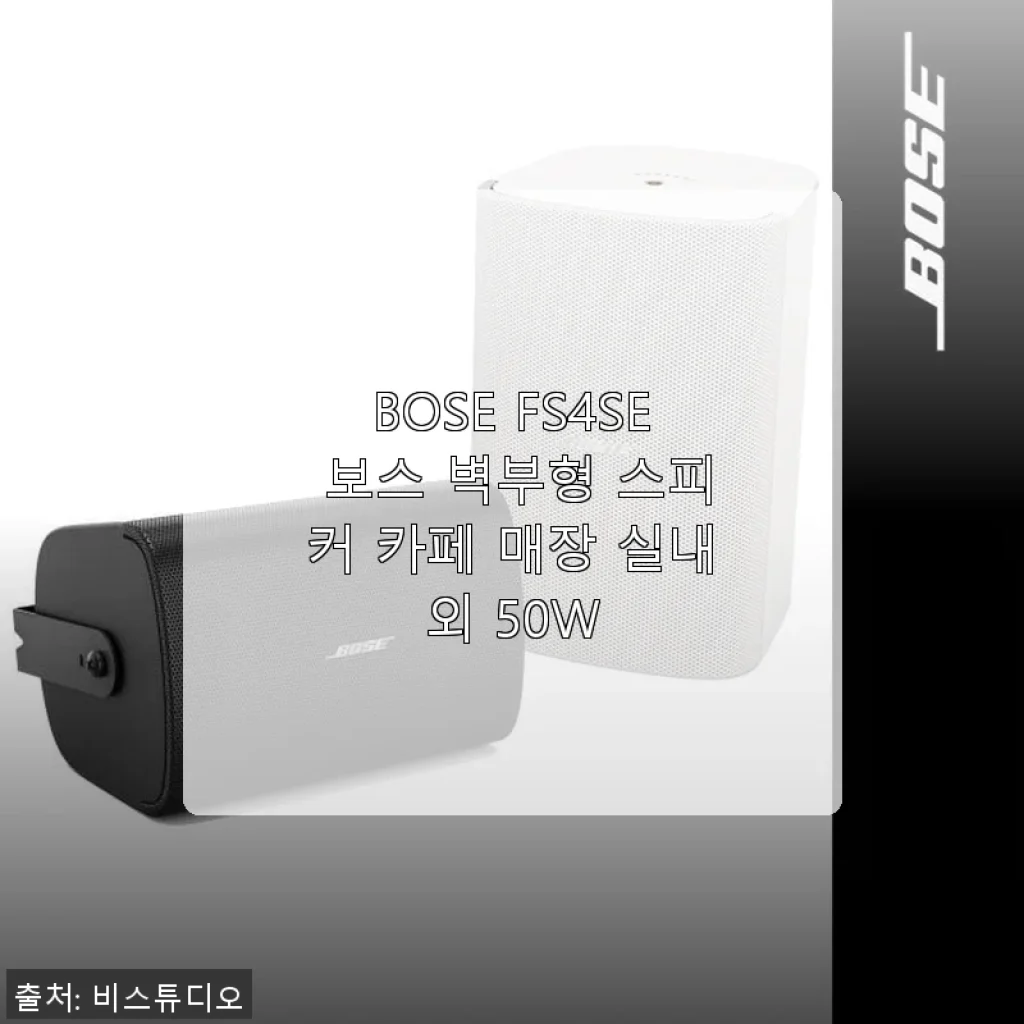 BOSE FS4SE 벽부형 스피커, 카페 매장에 딱 맞는 고품질 사운드 경험기