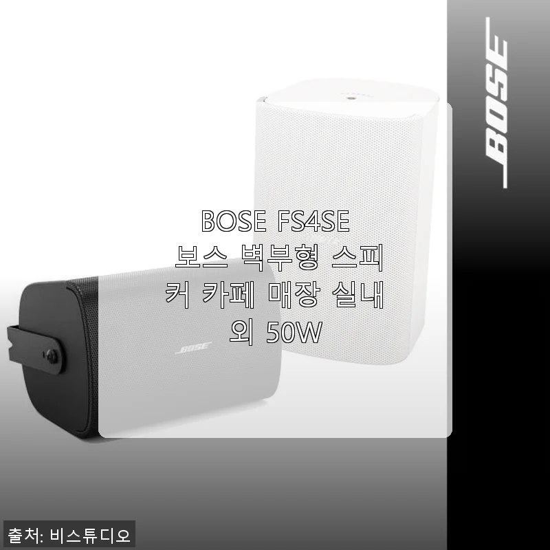 BOSE FS4SE 벽부형 스피커, 카페 매장에 딱 맞는 고품질 사운드 경험기