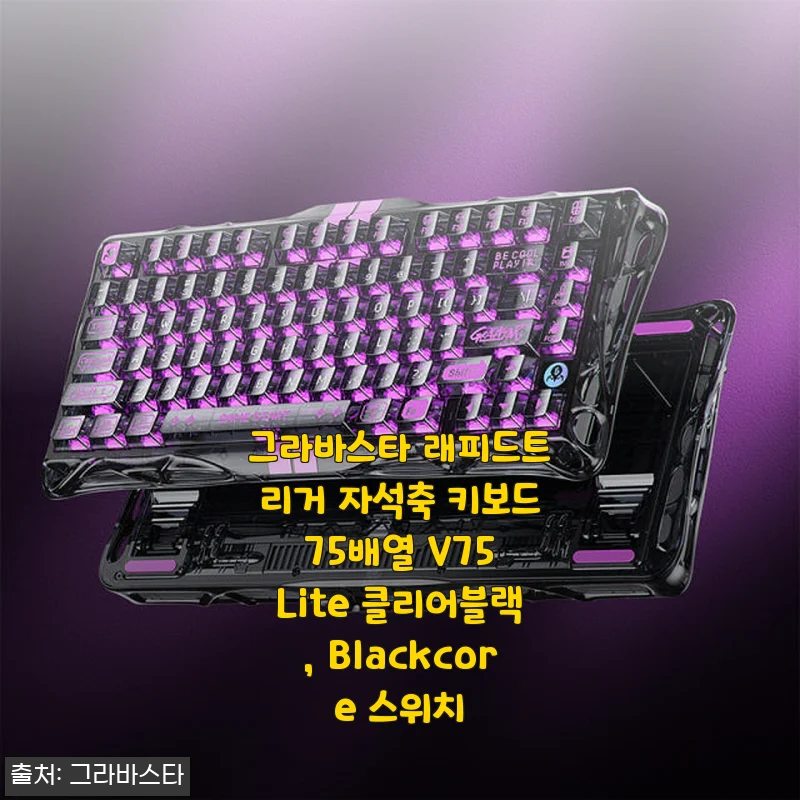 그라바스타 래피드트리거 자석축 키보드 V75 Lite 클리어블랙 사용후기