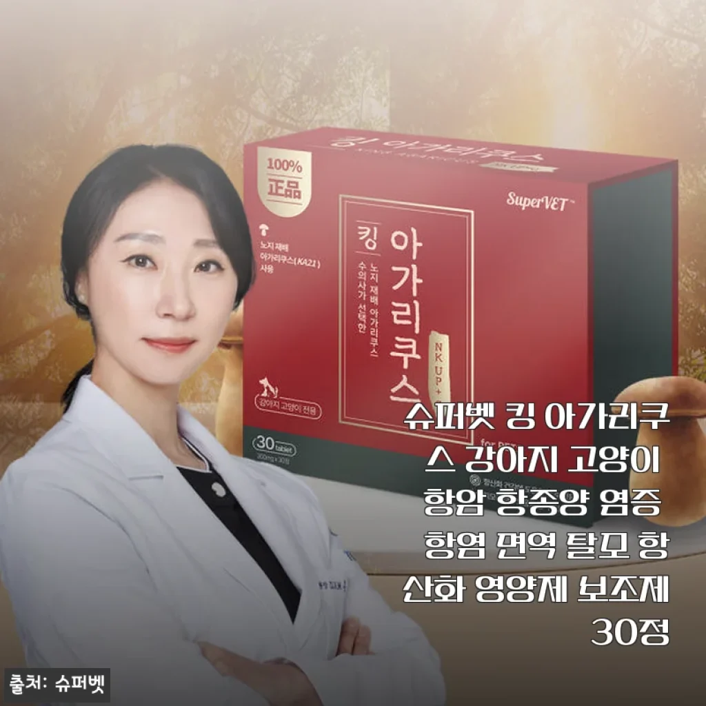 슈퍼벳 킹 아가리쿠스 강아지 고양이 영양제 사용후기: 면역부터 피부까지 챙기는 든든한 선택
