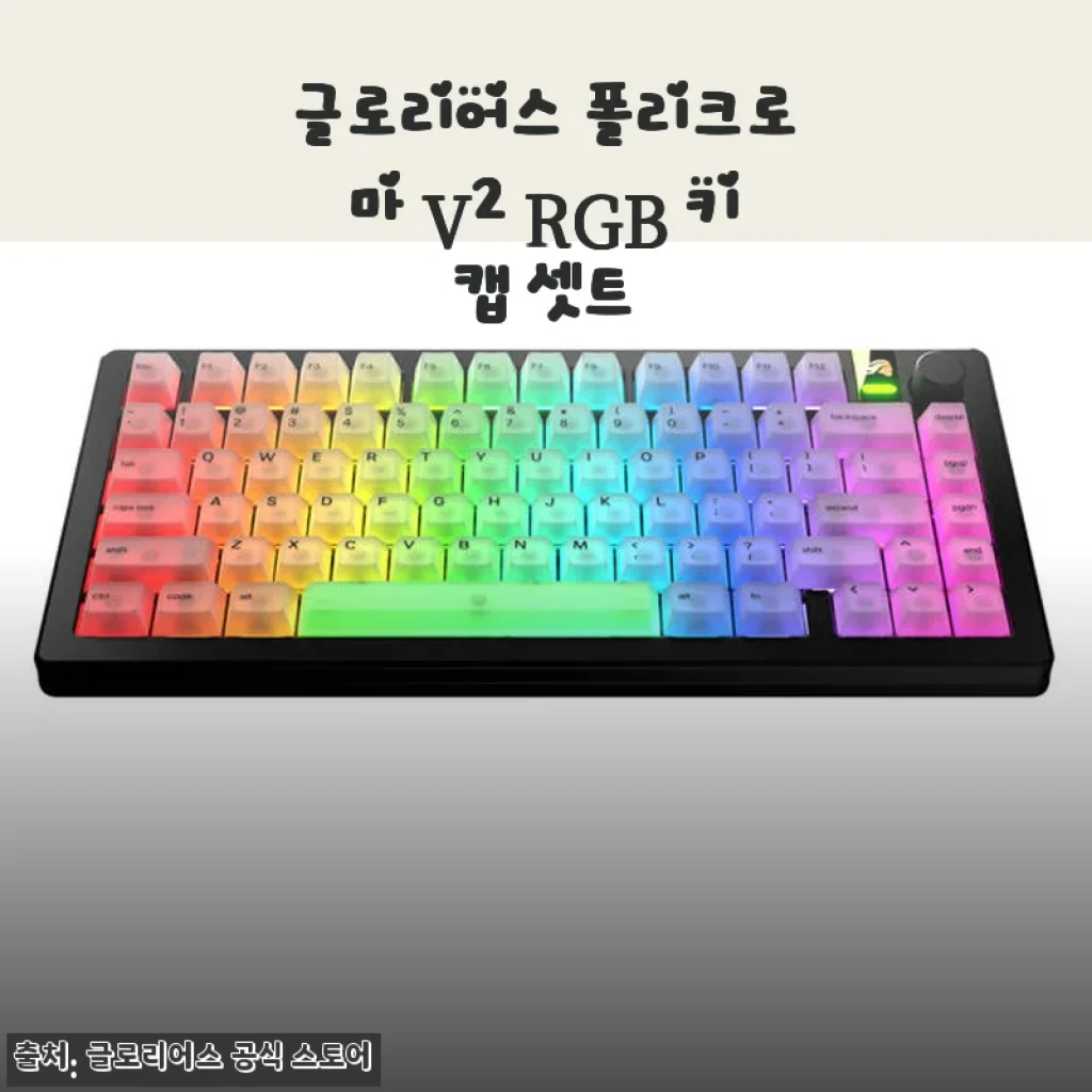 글로리어스 폴리크로마 V2 RGB 키캡 셋트 사용 후기와 제품 소개