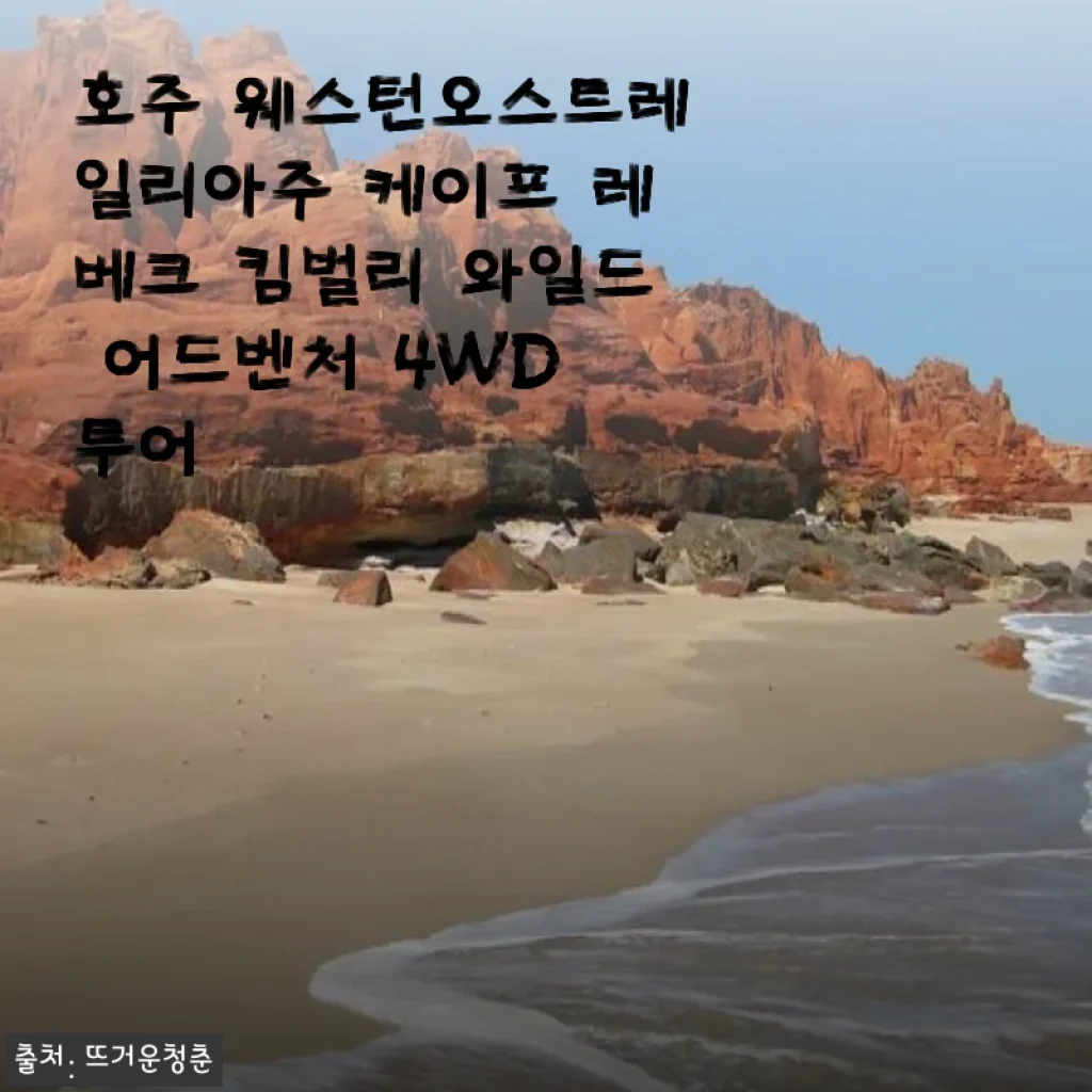 호주 웨스턴오스트레일리아주 케이프 레베크 킴벌리 와일드 어드벤처 4WD 투어 후기