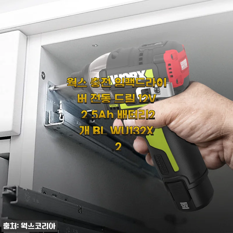 웍스 충전 임팩드라이버 전동 드릴 12V 2.5Ah 배터리2개 BL WU132X.2 사용후기