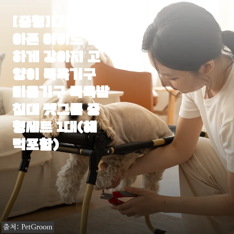 펫그룸 중형세트 사용후기 - 강아지 목욕과 관리에 딱 맞는 목욕받침대