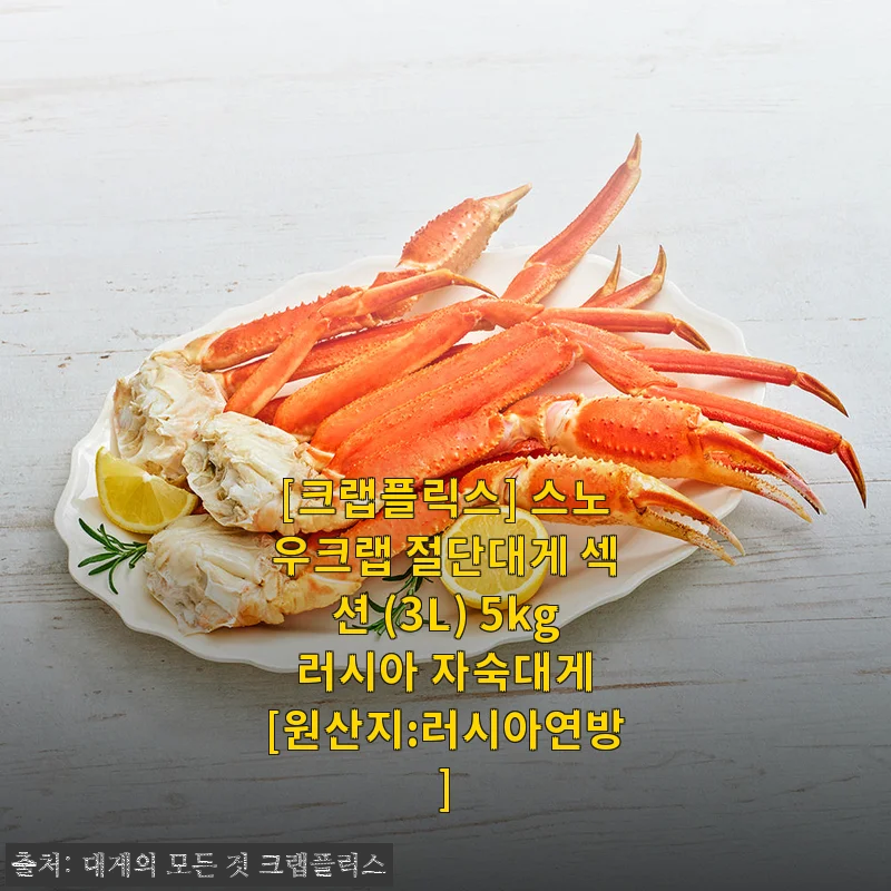 크랩플릭스 스노우크랩 절단대게 3L 5kg 사용후기: 집에서 즐기는 신선한 러시아 자숙대게