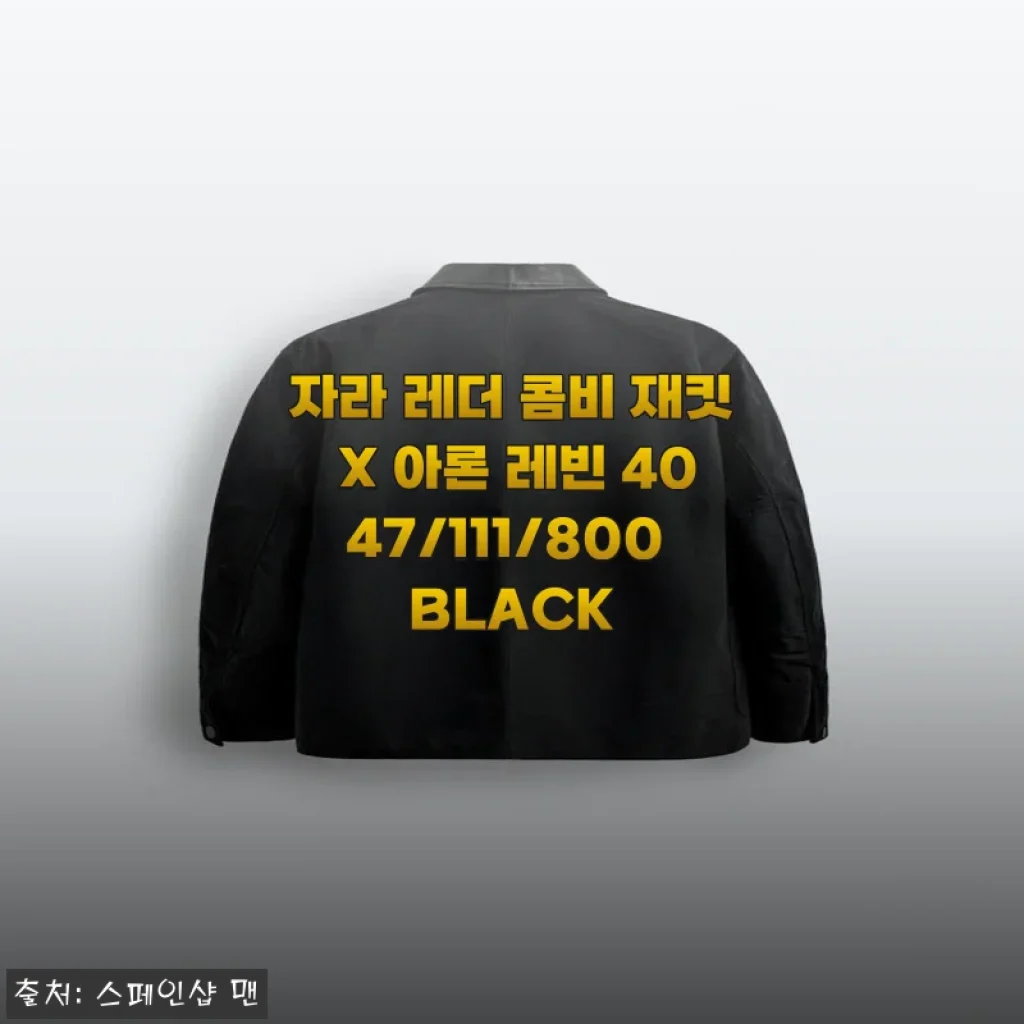 자라 레더 콤비 재킷 X 아론 레빈 4047/111/800 BLACK 사용후기