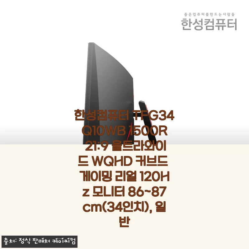 한성컴퓨터 TFG34Q10WB 34인치 울트라와이드 커브드 게이밍 모니터 사용후기
