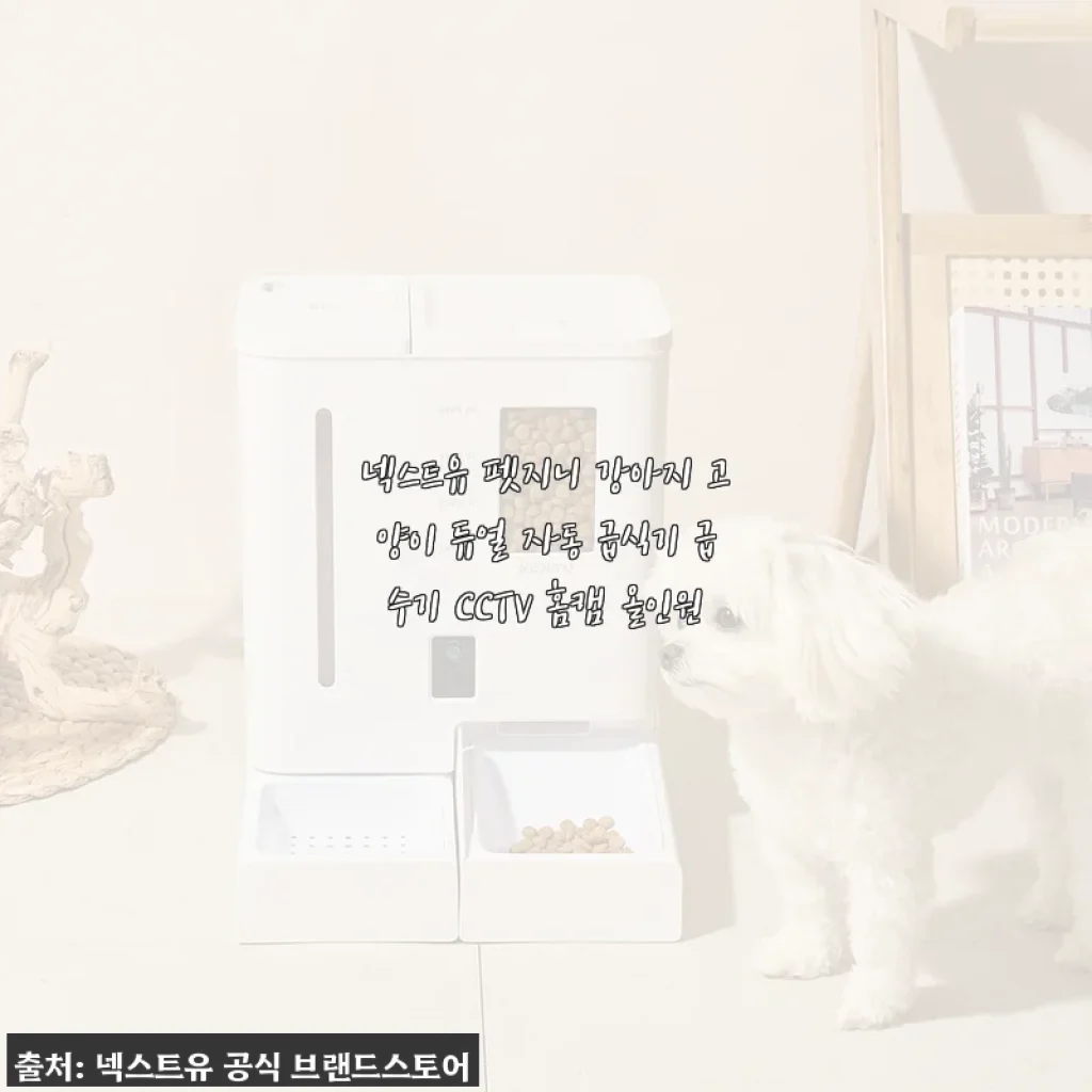 넥스트유 펫지니 강아지 고양이 듀얼 자동 급식기 사용후기: 집사 생활이 한결 편해졌어요