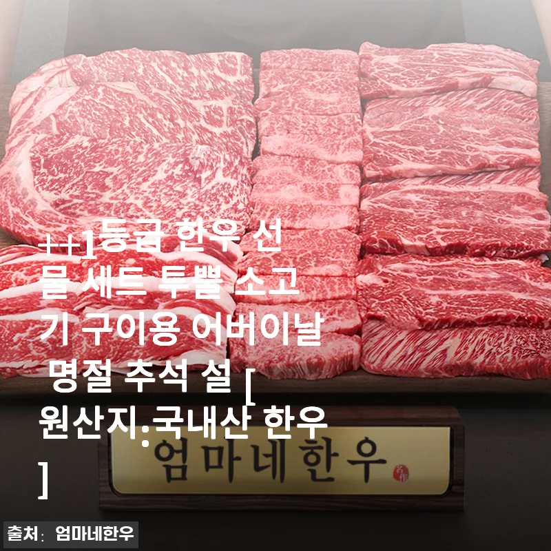 엄마네한우 ++1등급 한우 선물 세트 ‘천하명작’ 사용후기