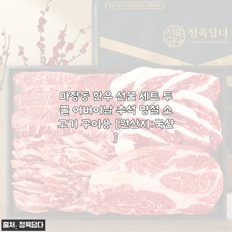 마장동 한우 선물 세트 투뿔 사용후기: 명절과 특별한 날에 딱 맞는 소고기 구이용