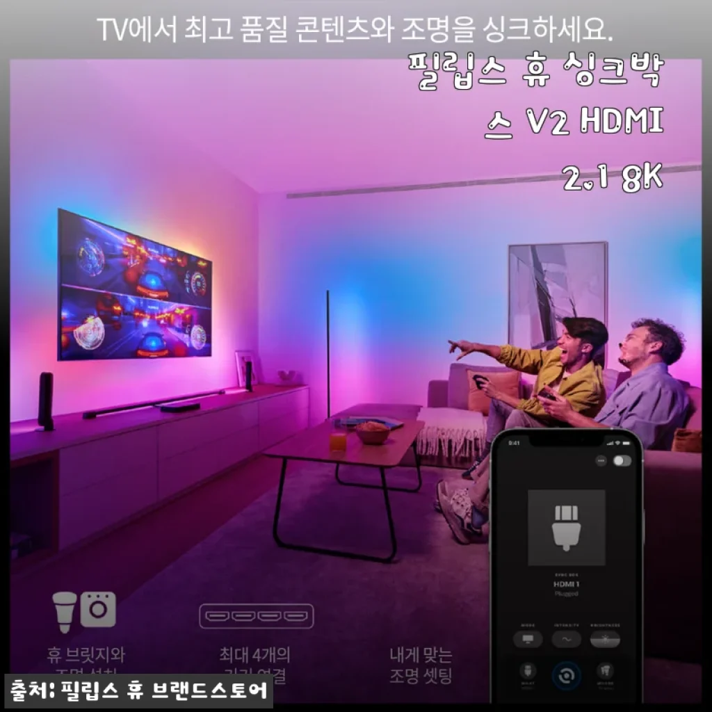 필립스 휴 싱크박스 V2 HDMI 2.1 8K 사용후기와 실사용 경험