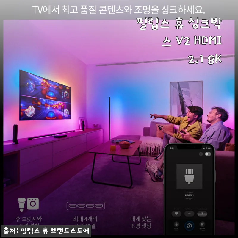 필립스 휴 싱크박스 V2 HDMI 2.1 8K 사용후기와 실사용 경험