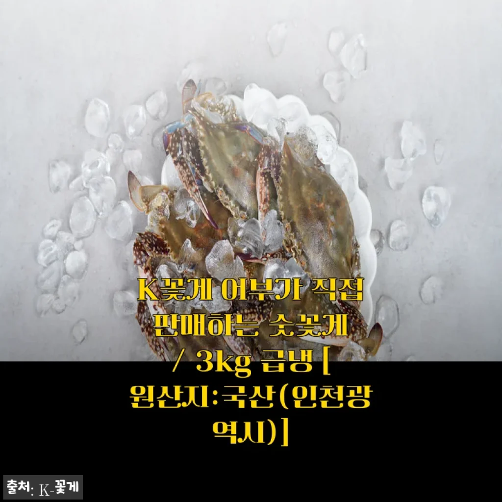 인천 어부 직판 급냉 숫꽃게 3kg, 직접 주문해보니 신선함이 남달랐어요
