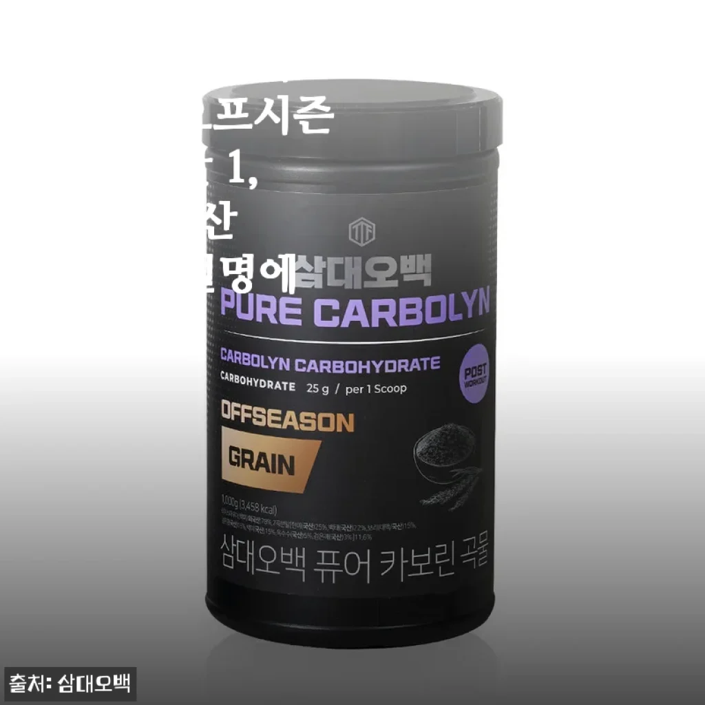 운동 전 필수템! 삼대오백 퓨어 카보린 오프시즌 곡물맛, 내돈내산 한 달 사용기