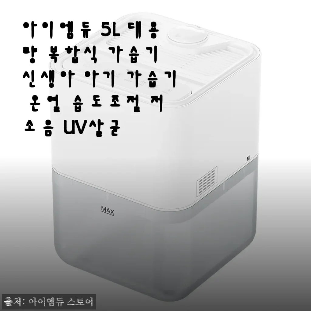 아이엠듀 5L 대용량 복합식 가습기, 신생아 아기 방에 두 달 써보니