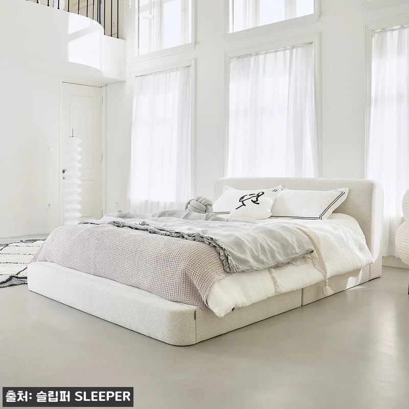 슬립퍼 아치 패브릭 침대 프레임 LK 관련 이미지 4
