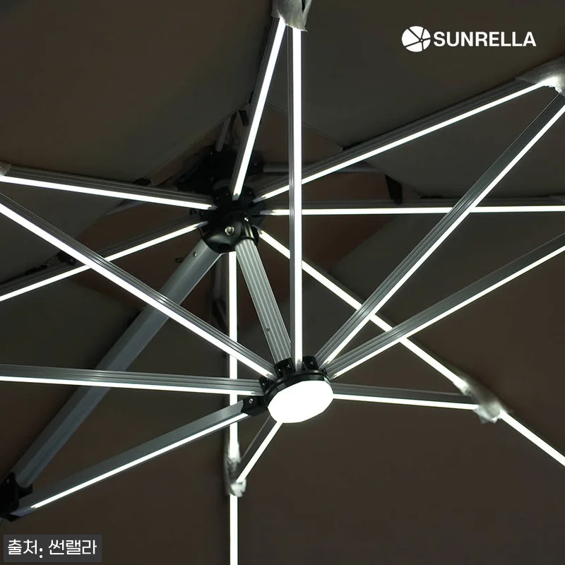 썬랠라 3x3m 최고급 LED 대형파라솔, 넓은 그늘이 필요한 곳에 눈여겨볼 이슈템 18 썬랠라 3x3m 최고급 LED 대형파 관련 이미지 6