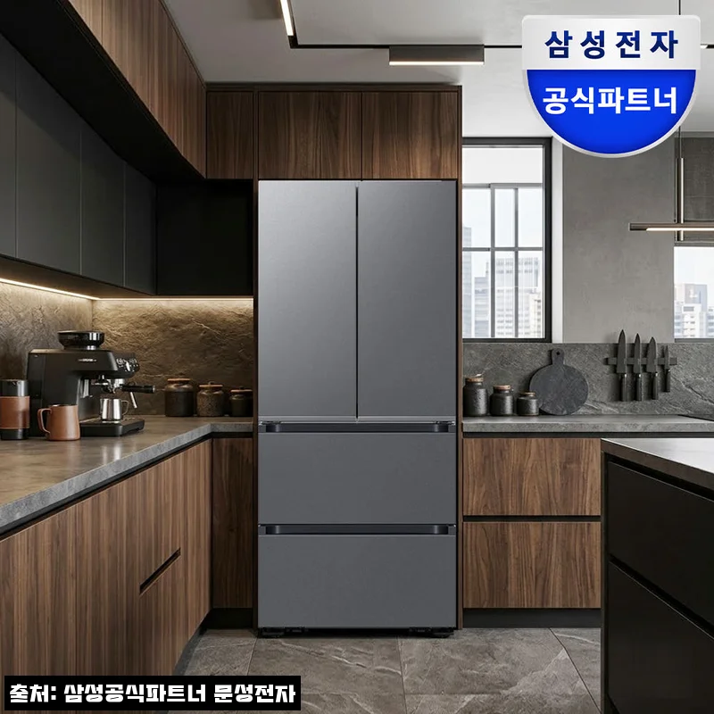 삼성 비스포크 AI 김치냉장고 4도어 490L 에센셜 다크 메탈 RK70F49M2DD, 대용량 김치냉장고로 눈여겨볼 이유