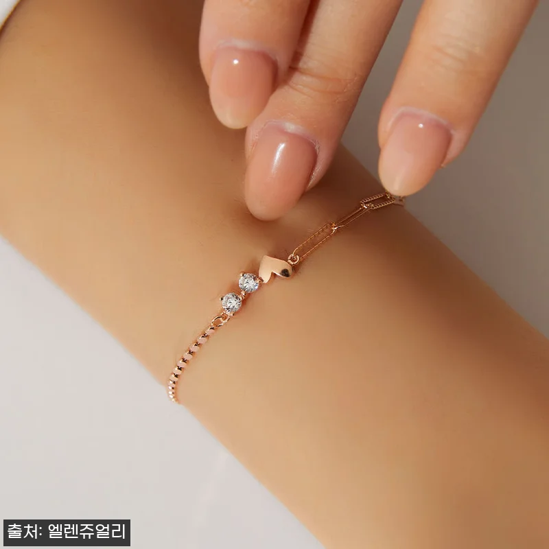14K 루미에르 러브 라인 체인 금 관련 이미지 5