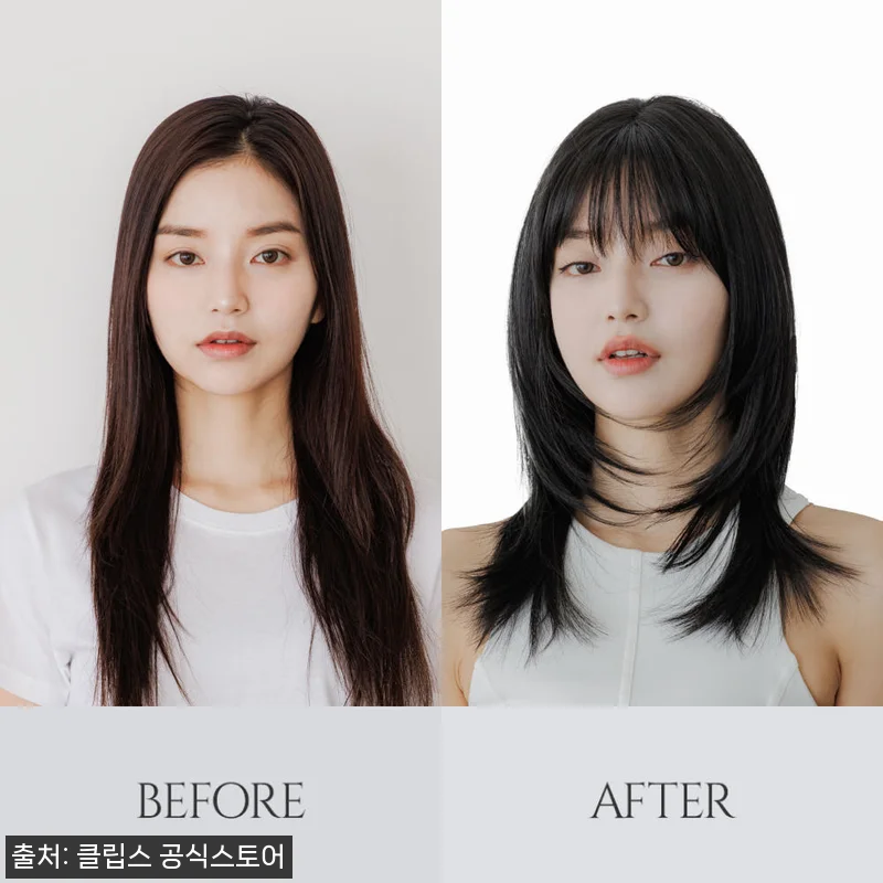 수제통가발 중단발 레이어드 허쉬컷 드 관련 이미지 7